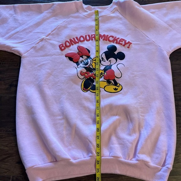 Vintage Bonjour Minnie & Mickey Sweatshirt - Picture 5 of 9